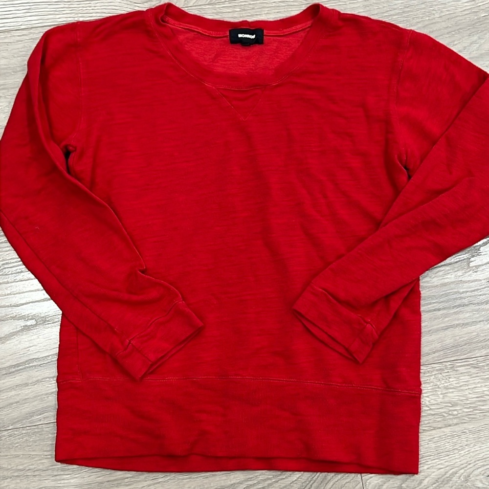 Monrow red crewneck sweatshirt